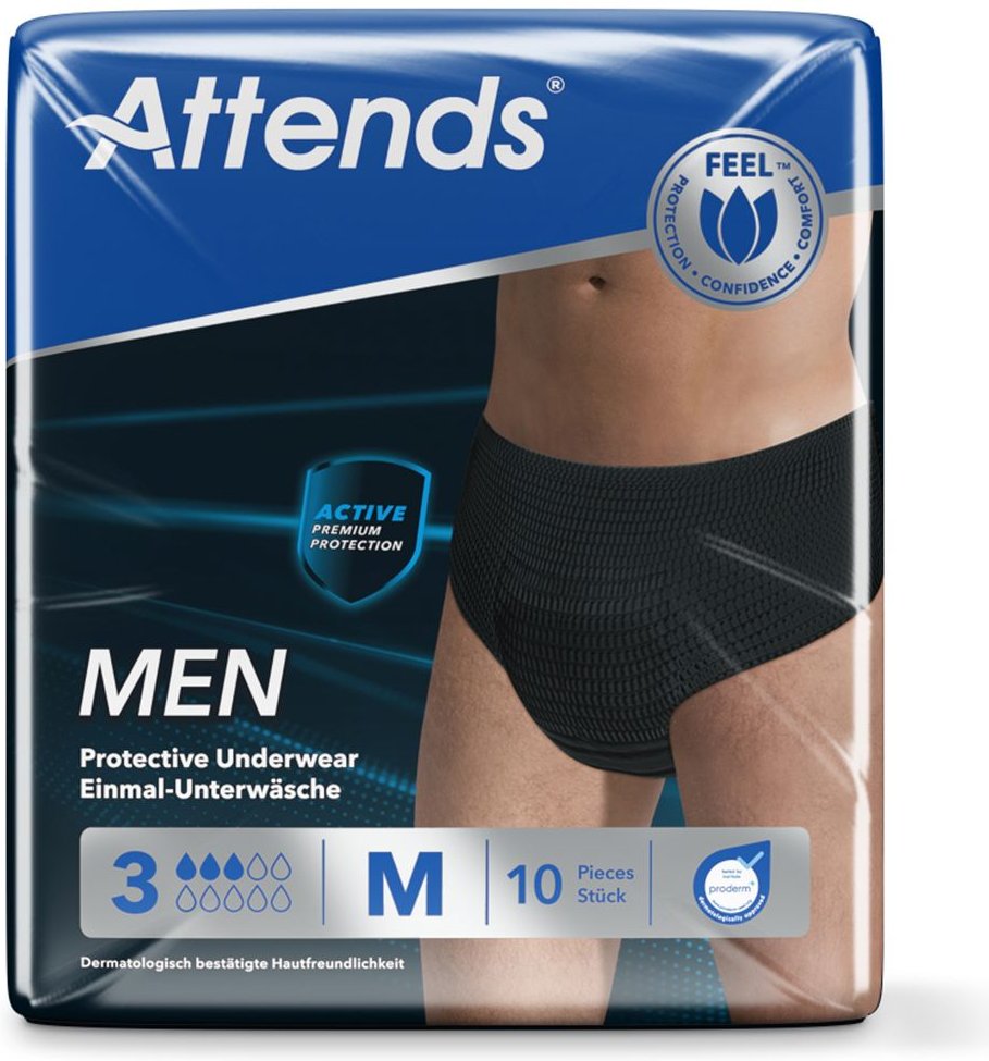 Thumbnail - Attends Men Protective Underwear 3 M 10 St Beutel