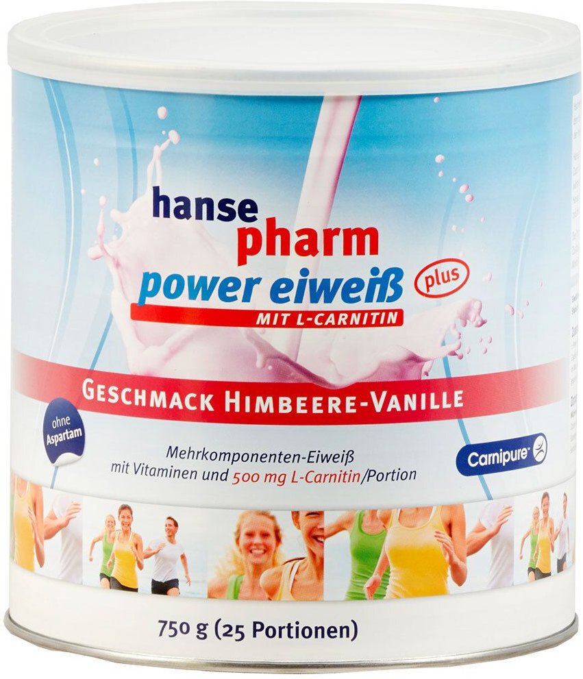 Hansepharm Power Eiweiß plus Himbeere-Vanille Plv. 750 g Pulver