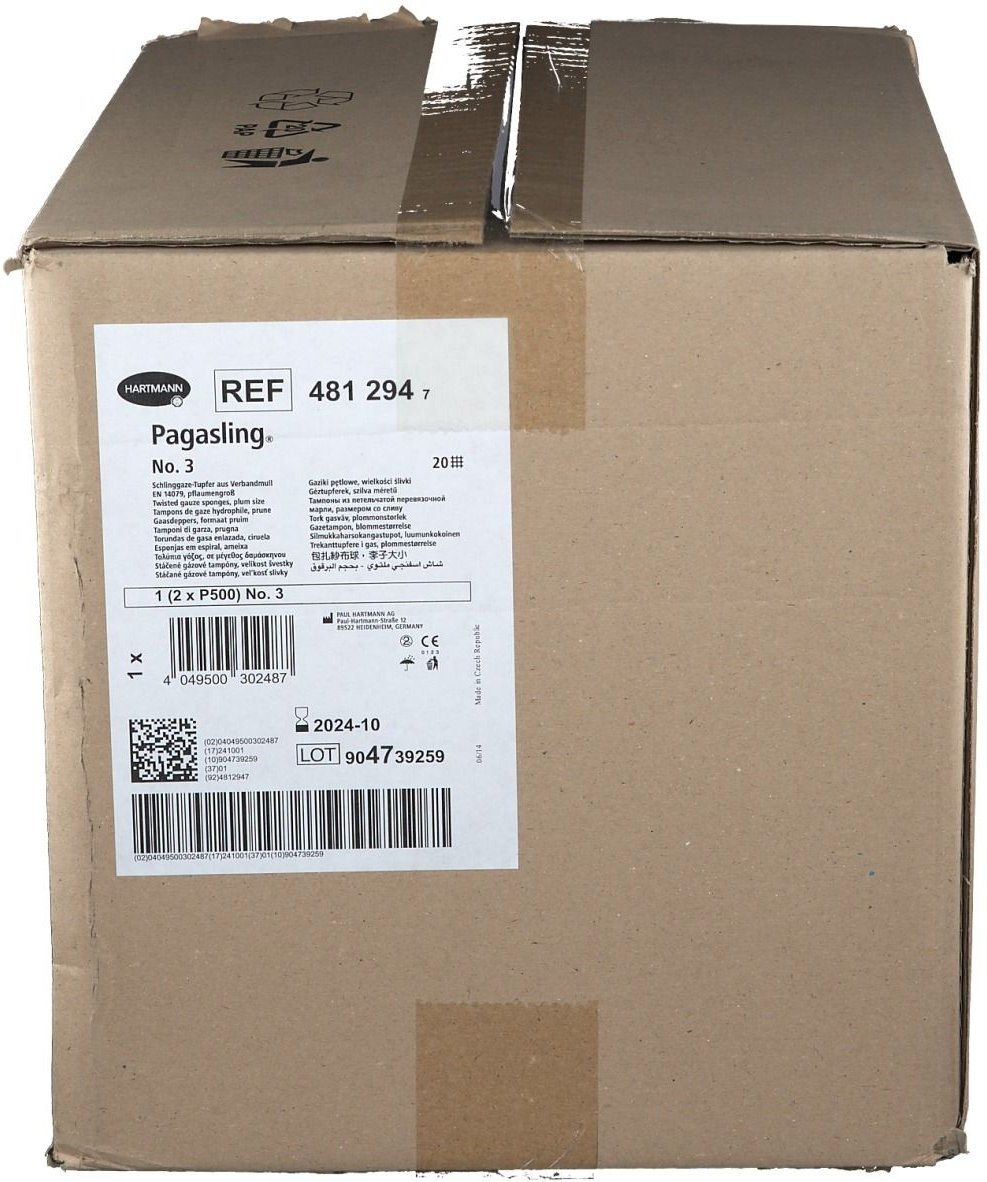 Pagasling Mulltupfer Gr.3 pflaumengroß unsteril 2x500 St Tupfer