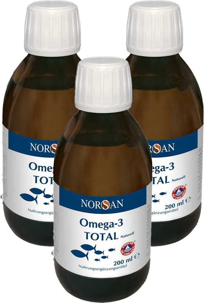 3x Norsan Omega-3 Total Naturell flüssig 3x200 ml Flüssigkeit