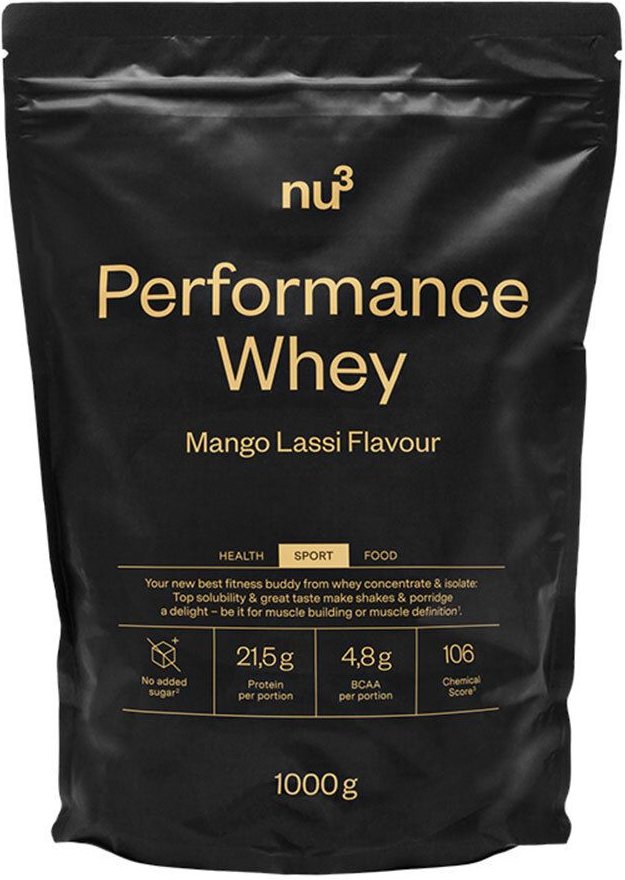 nu3 Performance Whey, Mango Lassi, Pulver 1000 g