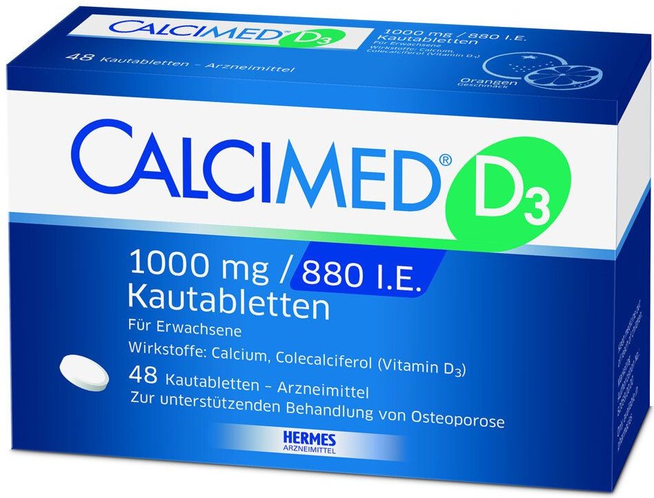 Calcimed D3 1000 mg / 880 I.E. Kautabletten