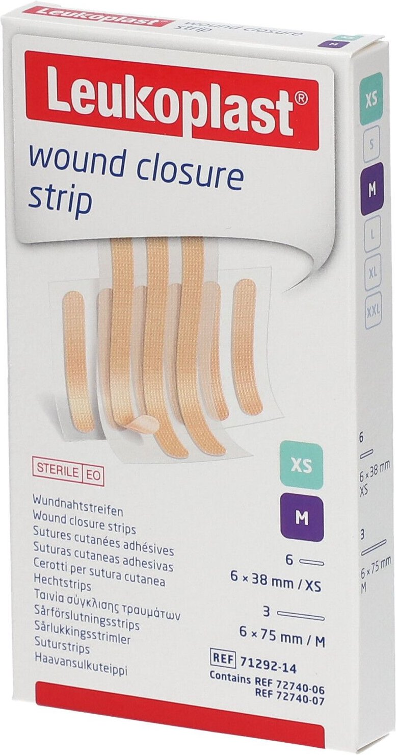 Leukoplast wound closure strip Mix beige 9 St Pflaster