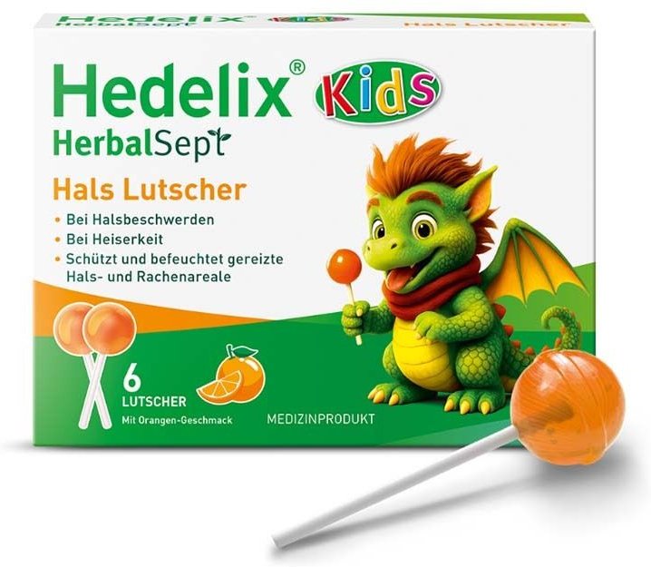 Hedelix HerbalSept Hals Lutscher Kids 6 St Bonbons