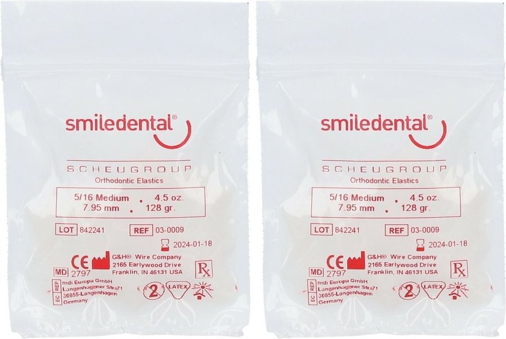 Zahnspangengummis Naturf x2 2x100 St