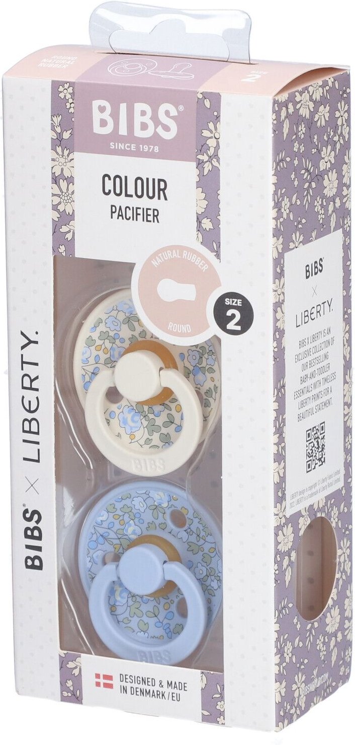 Bibs Fopspeen Liberty Eloise Blue Duo 6-18 2 St Schnuller