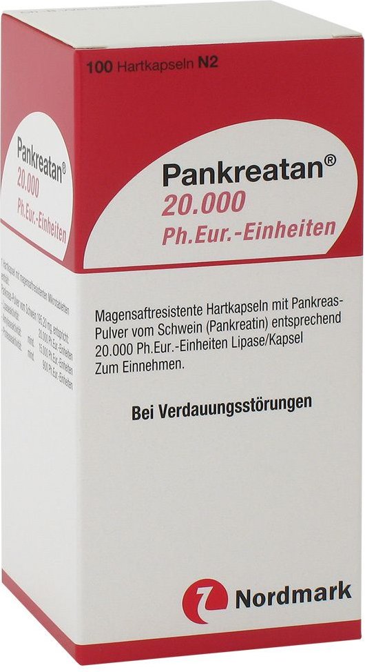 Pankreatan 20.000 Ph.Eur.-Einheiten magensaftresistent Hartkapseln