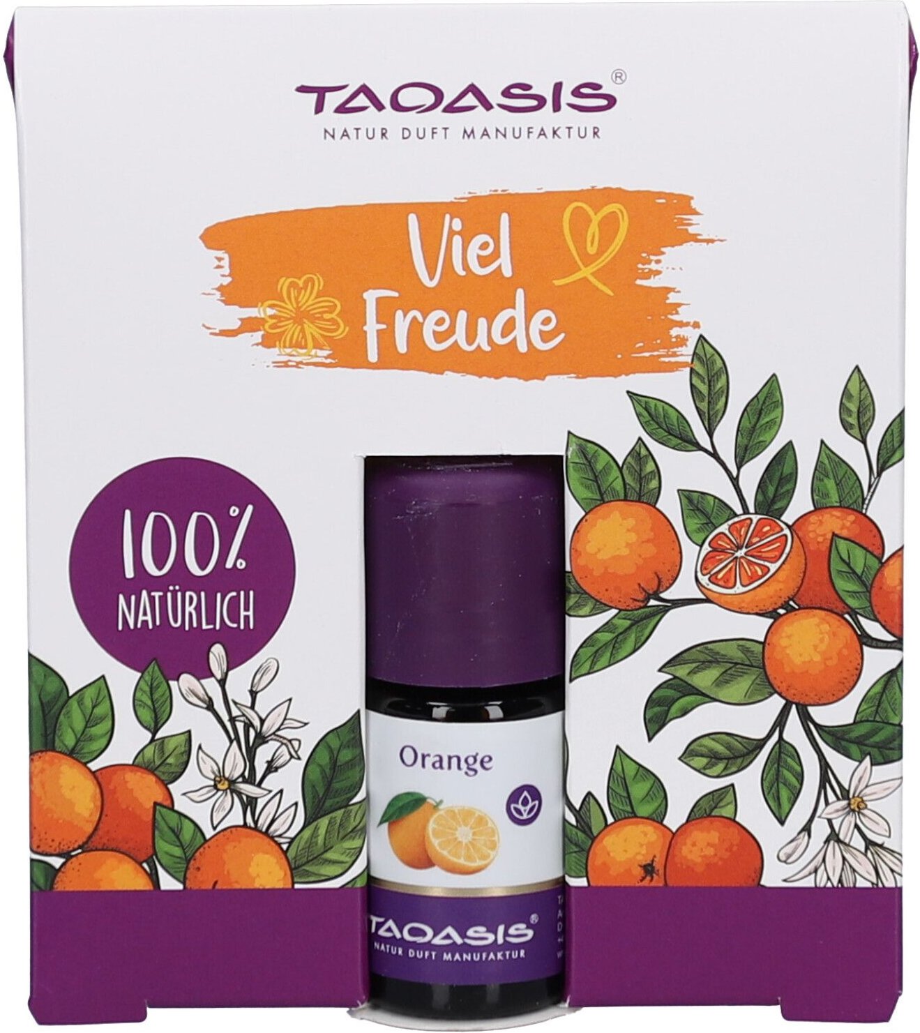 Orange Mini-Duftset mit Holzhänger 1 St