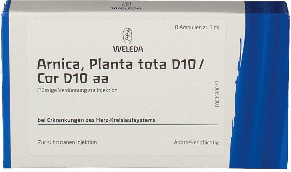 Arnica Planta tota D 10/Cor 10 aa Ampullen 8x1 ml