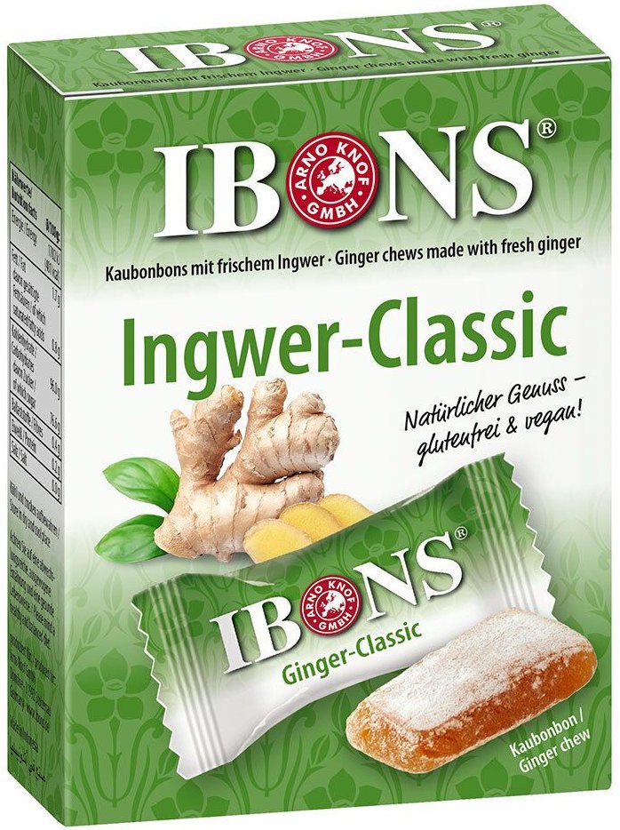 Ibons Ingwer Classic Box Kaubonbons 60 g Bonbons