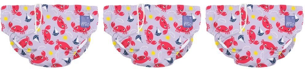Bambino Mio, Wiederverwendbare Schwimmwindel, Krabbe, L (1-2 Jahre) x3 3x1 St Windeln
