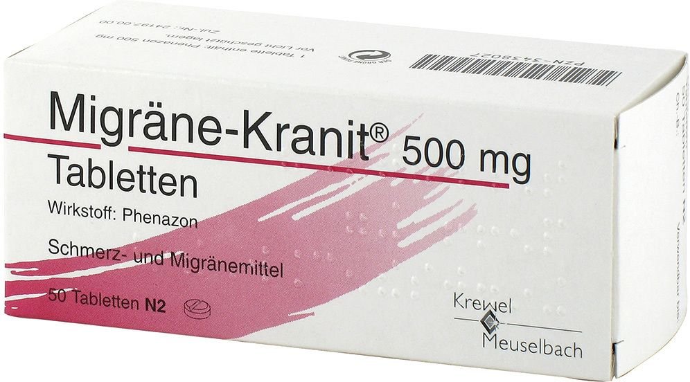 Migräne Kranit 500 mg Tabletten