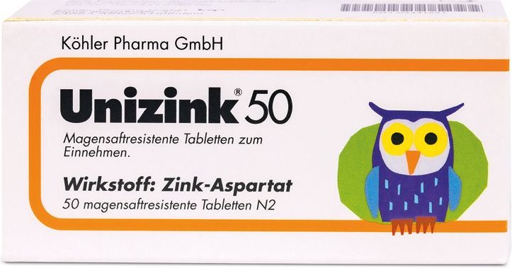 Unizink 50 magensaftresistente Tabletten St magensaftresistent