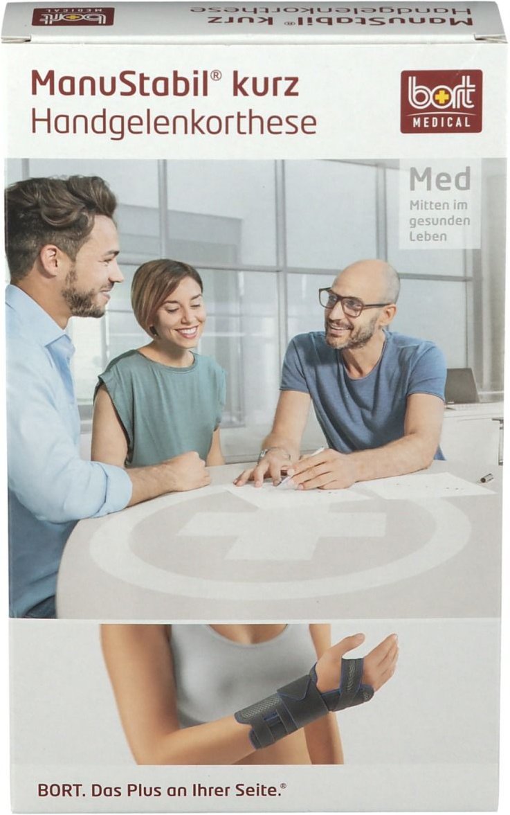 Bort ManuStabil kurz links L schwarz 1 St Bandage(s)