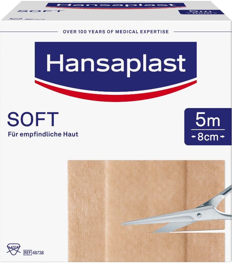 Hansaplast Soft Pflaster 8 cmx5 m Rolle 1 St