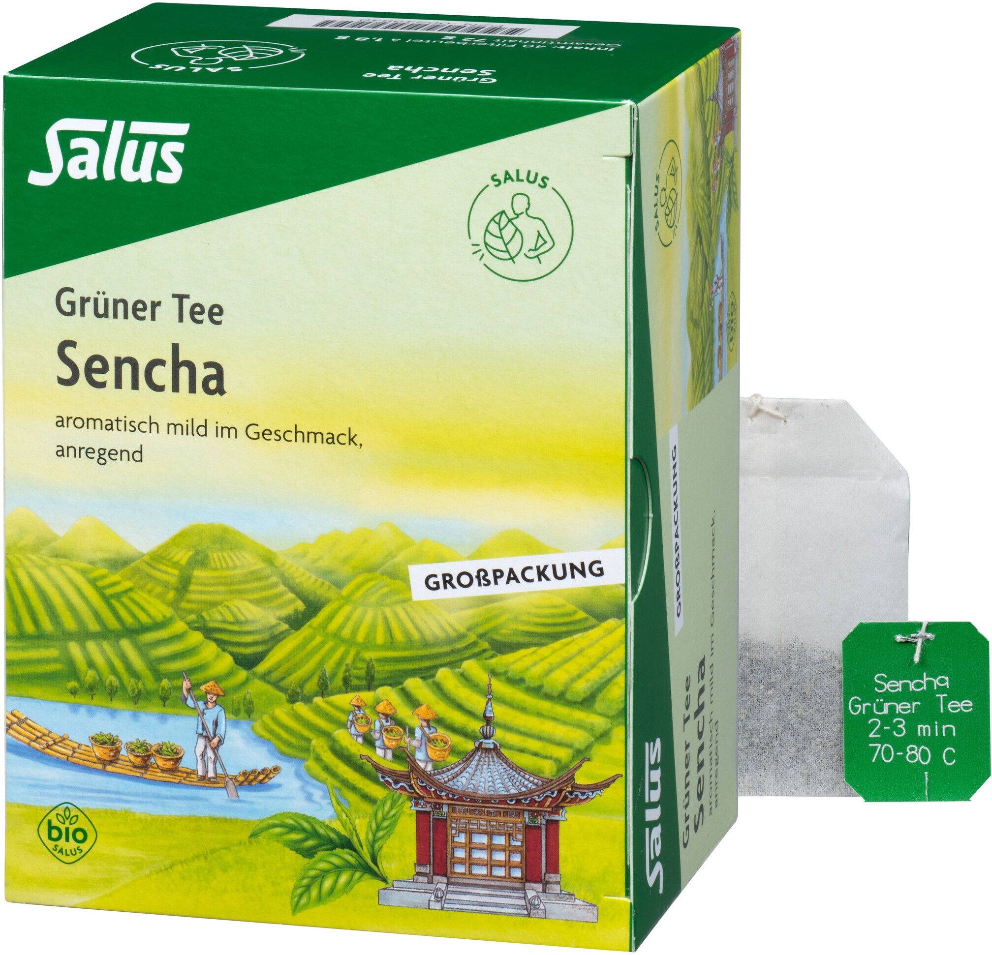 Thumbnail - Grüner TEE Bio Salus Filterbeutel Großpackung 40 St