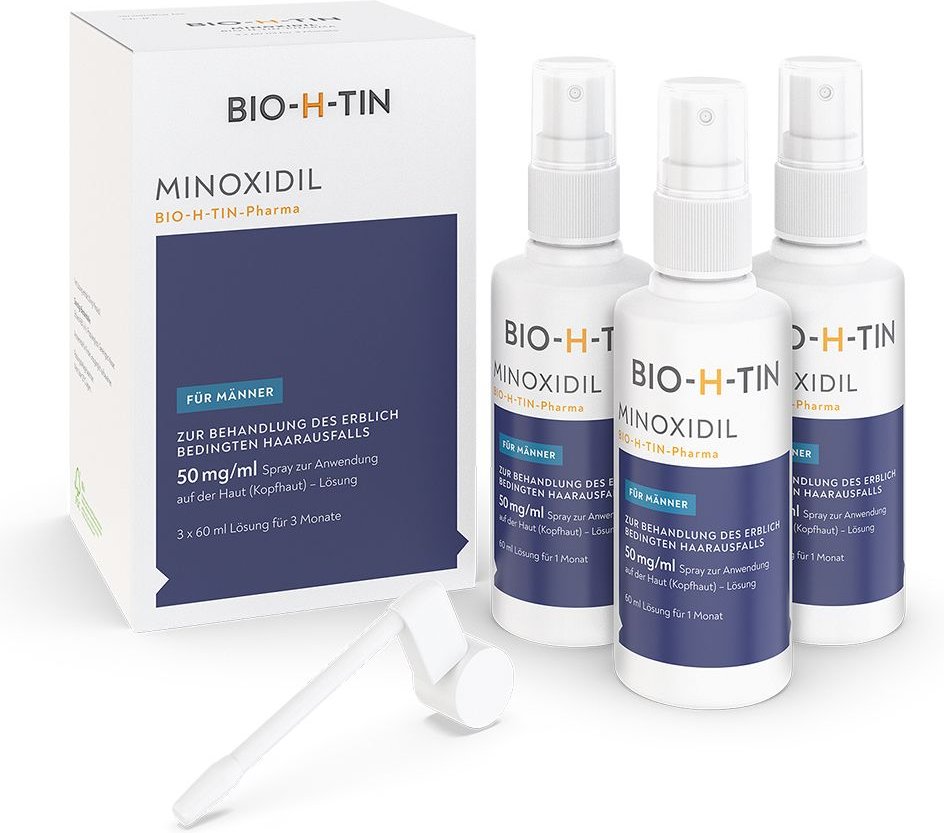Thumbnail - Minoxidil Bio-H-Tin Pharma 50 mg/ml Spray Lsg. 3x60 ml Lösung