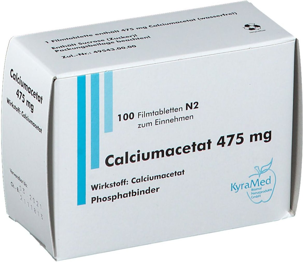 Calciumacetat 475 mg Filmtabletten
