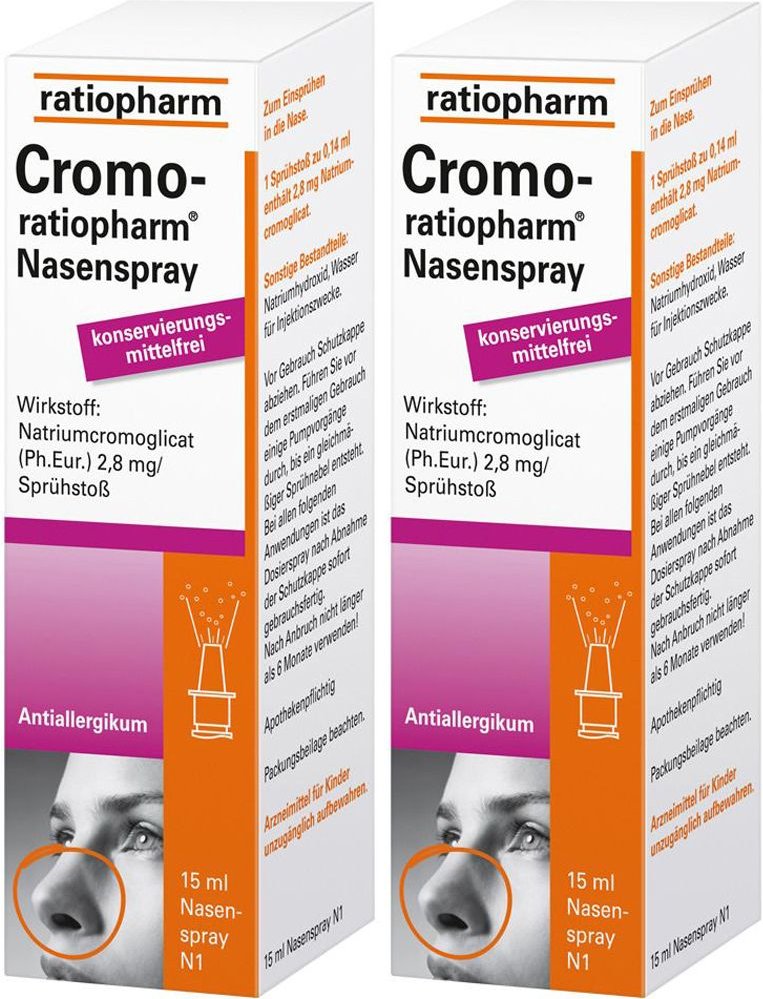 Thumbnail - Cromo Ratiopharm Kons Frei Doppelpack 2x15 ml Nasendosierspray
