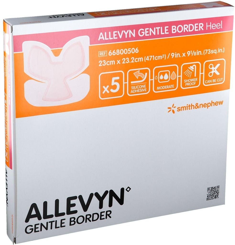 Allevyn Gentle Border Heel 23x23,2 cm Schaumv. 5 St Verband