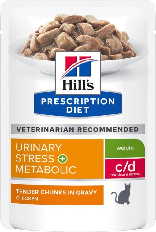 Hill's Prescription Diet C/D Urinary Stress + Metabolic Feline 12x85g 12x85 g Futter