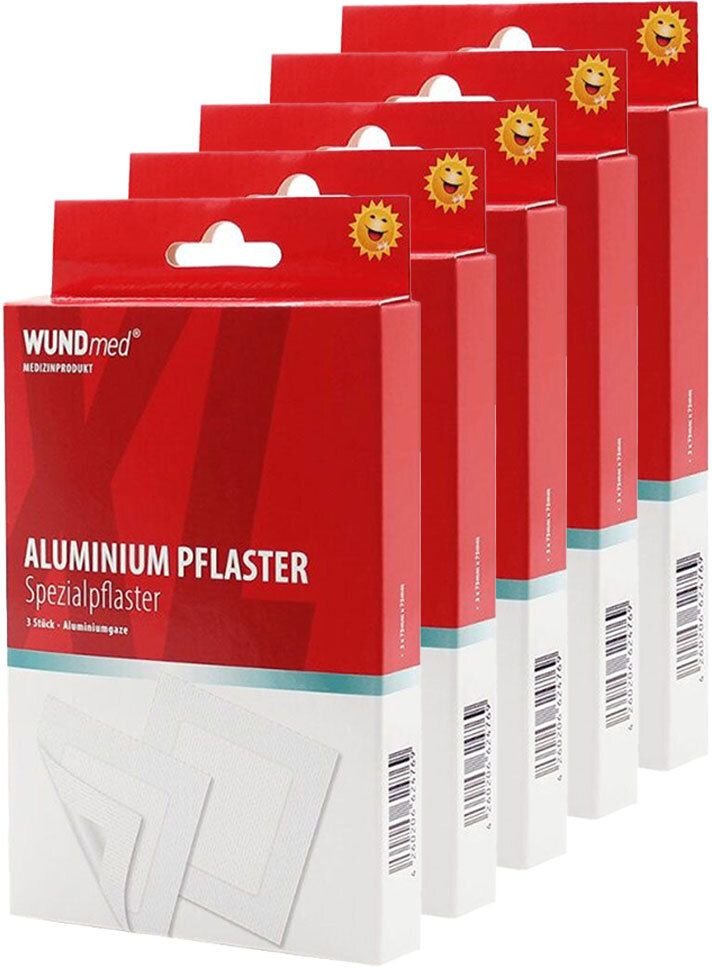 Pflaster m.Aluminiumgaze Schürfwunden 5x 5x3 St