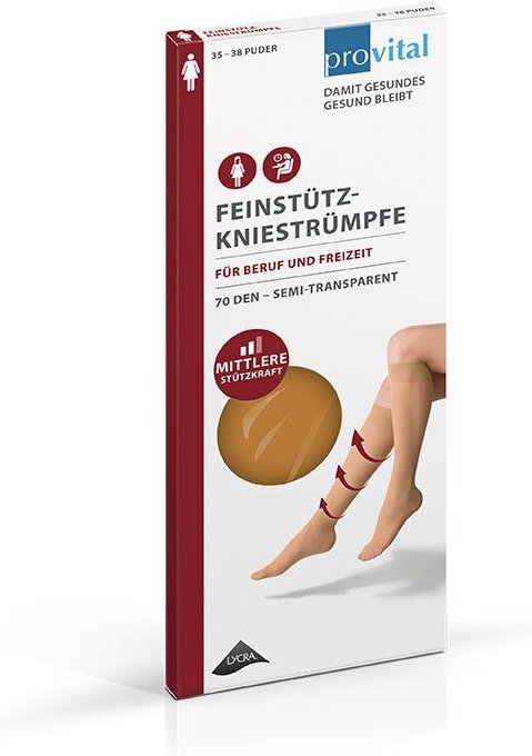 Provital 70den Stützkniestrümpfe Gr.35-38 schwarz 2 St Strümpfe