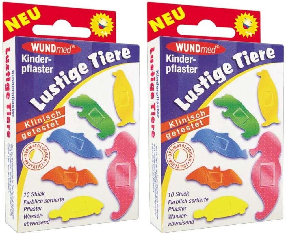 Kinderpflaster lustige Tiere 2x 2x10 St Pflaster