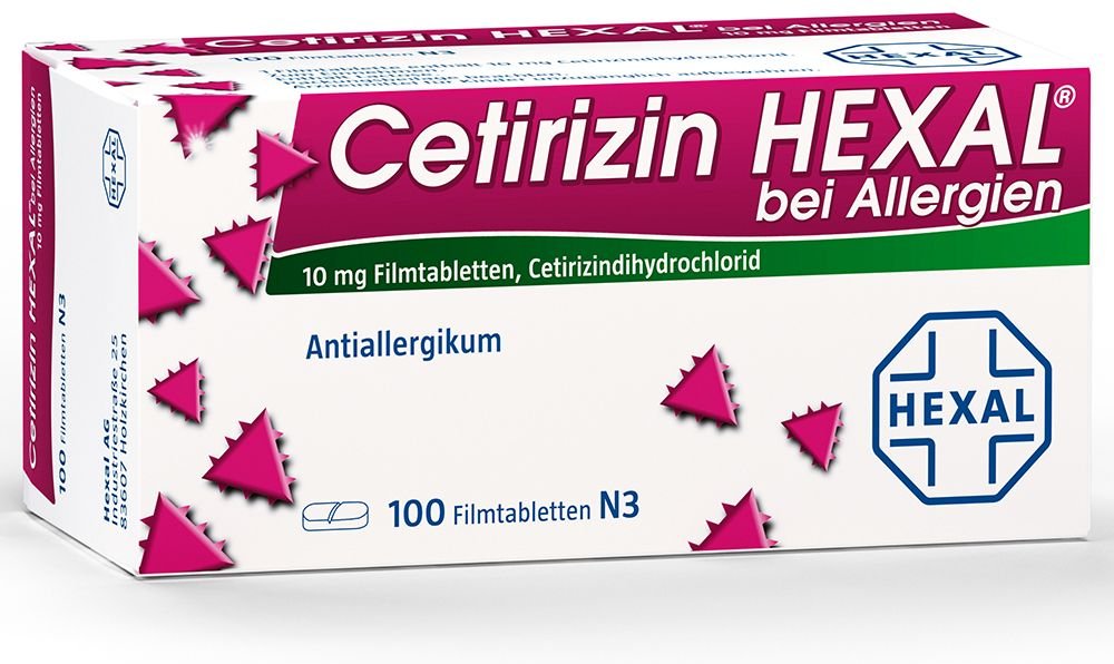 Cetirizin Hexal Filmtabletten bei Allergien 100 St