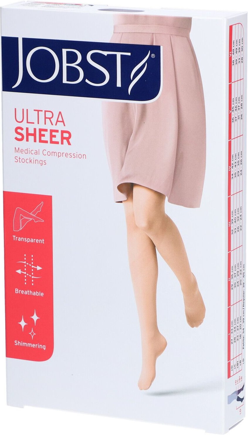 Jobst Ultrasheer Kniekous Klasse 2 Ad Petit Softfit Natuur Small 1 St