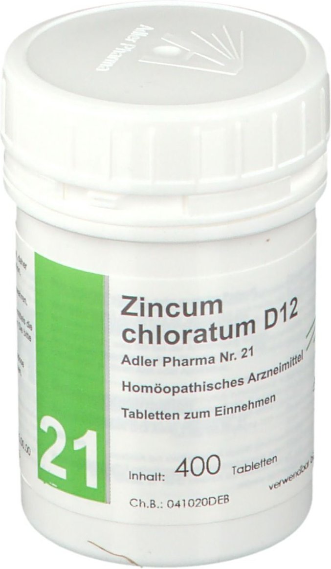 Thumbnail - Biochemie Adler 21 Zincum chloratum D 12 Tabletten 400 St