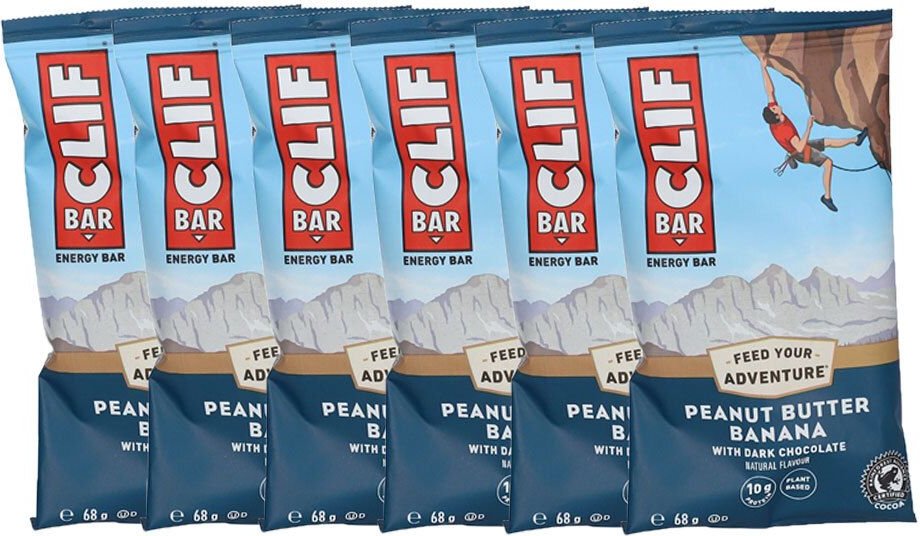 Clif Bar, Peanut Butter Banana Dark Chocolate 6x68 g Riegel