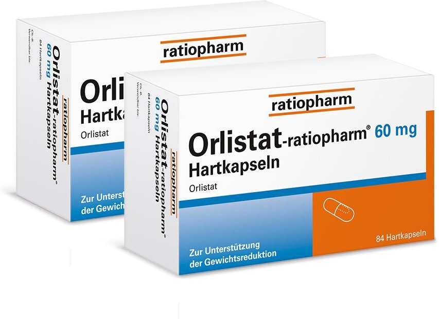 ORLISTAT-ratiopharm 60 mg Hartkapseln Doppelpack 2x84 St Kapseln
