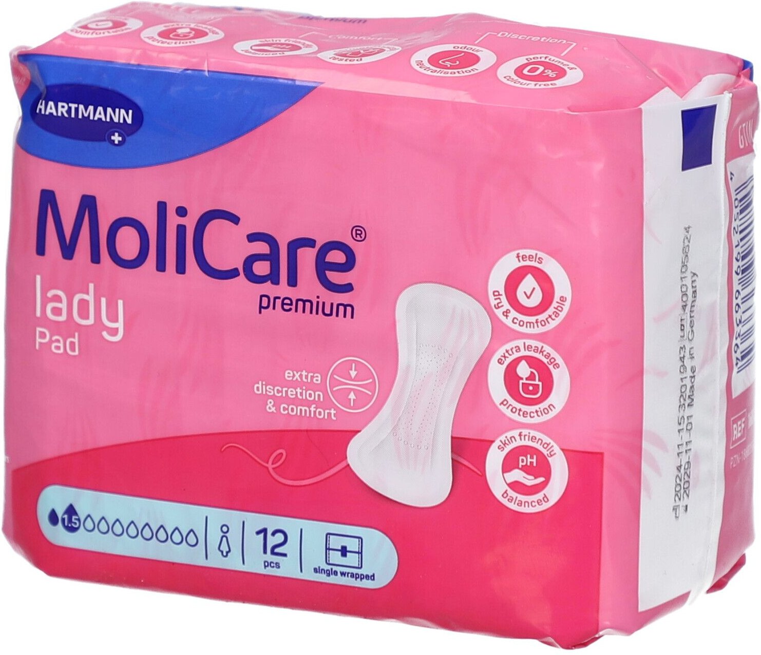 MoliCare Premium lady Pad 1.5D 12st 12 St Inkontinenzeinlage