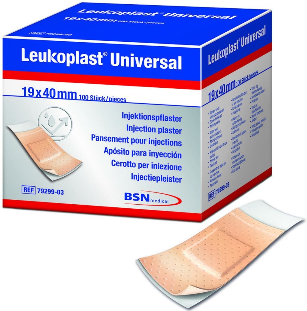 Leukoplast Universal Injektionspfl.Strips 19x40 mm 100 St Pflaster