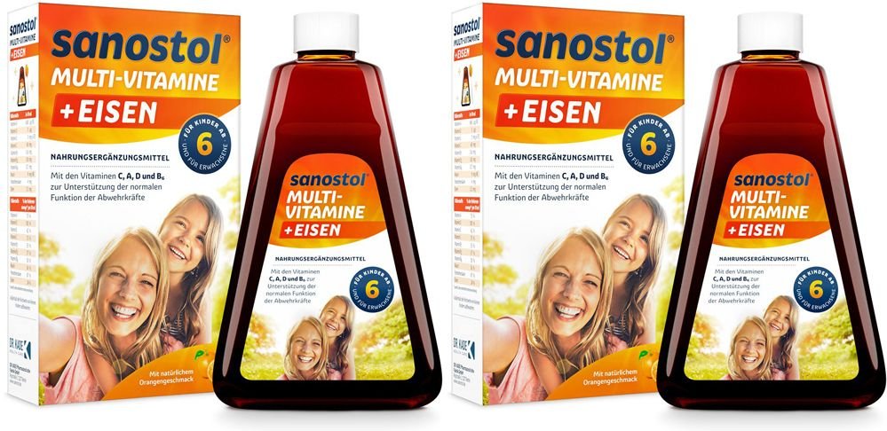 2x Sanostol plus Eisen Saft 2x460 ml