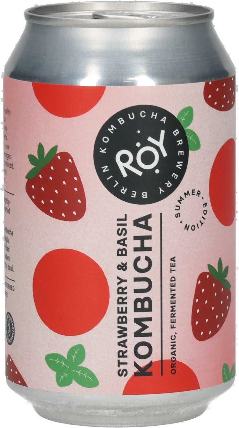 ROY Strawberry & Basil Kombucha 330 ml Flüssigkeit