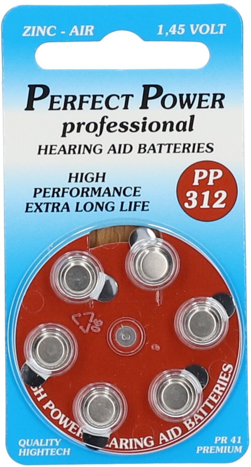 Batterien f.Hörgeräte Power Pp312 6 St