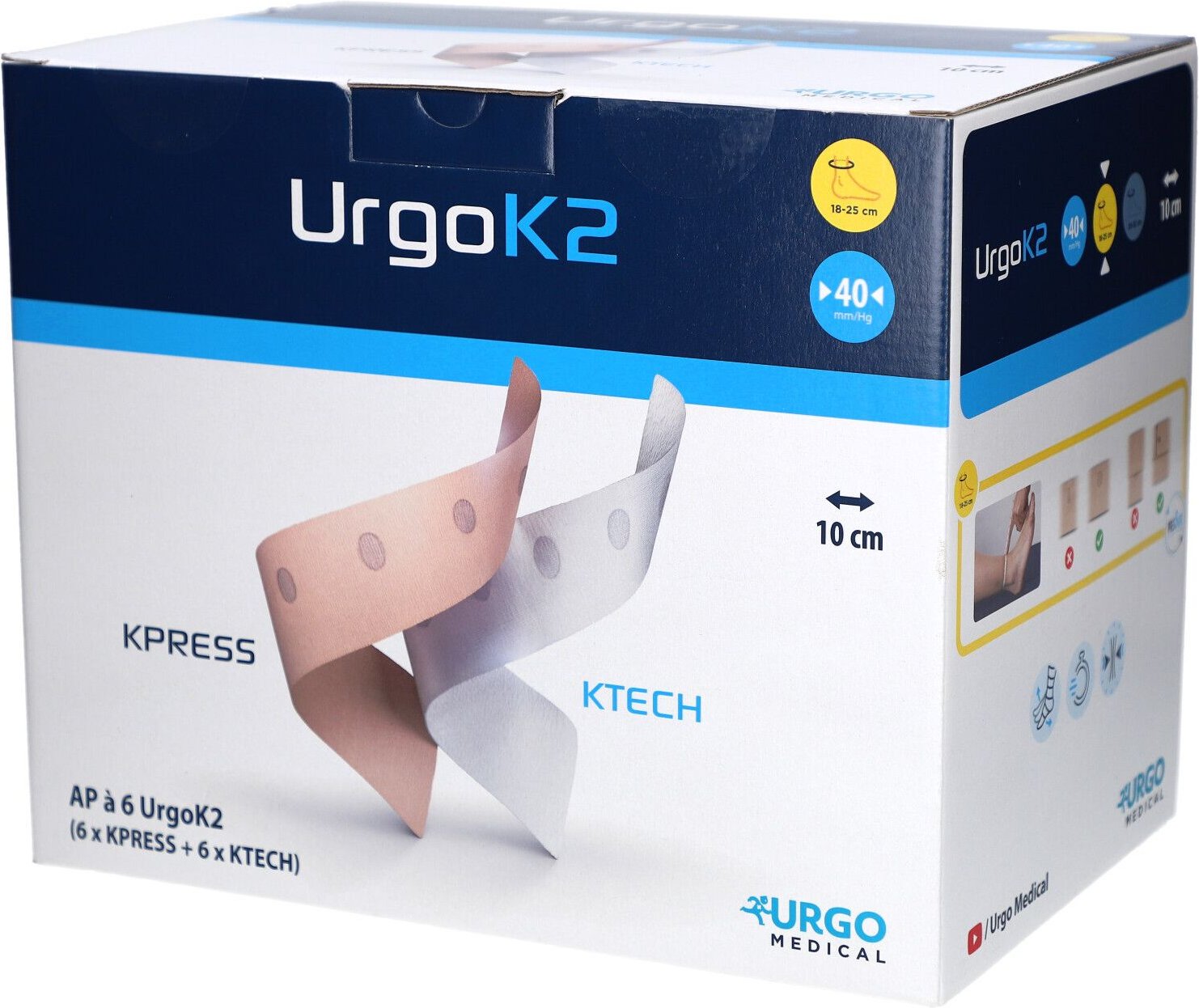 Thumbnail - Urgok2 Kompr.Syst.12cm Knöchelumf.18-25cm 6 St Binden