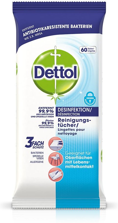 Dettol Desinfektions Reinigungs-Tücher 60 Stk. St Tücher