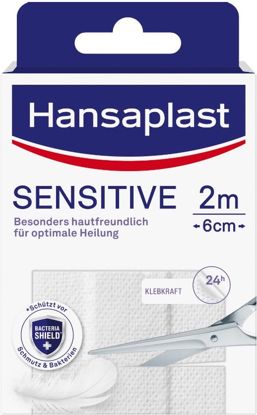 Hansaplast Sensitive Pflast.hypoallergen 6 cmx2 m 1 St Pflaster