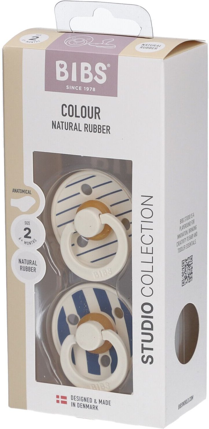 Bibs 2 - Anatomic Studio Duo Pin Steel Blue St Schnullerkette