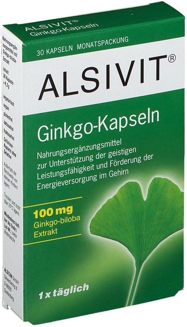 Ginkgo 100 mg Alsivit Kapseln 30 St