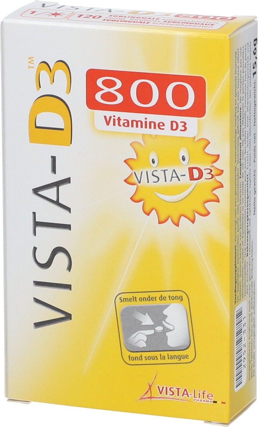 Vista-D3 800 ok Nlfrende 120 St Schmelztabletten