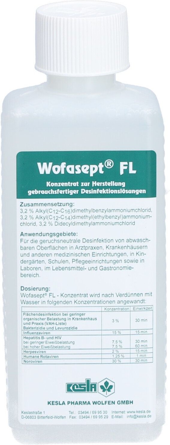 Wofasept FL Flächendesinfektionsmittel Konzentrat 250 ml