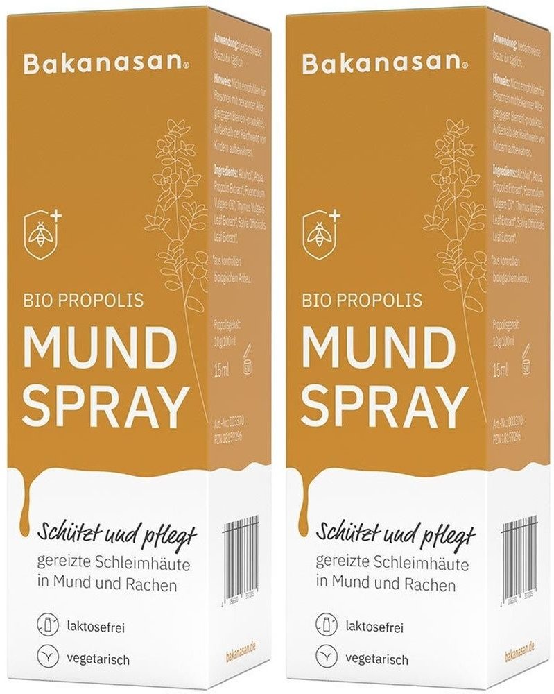 Bakanasan Bio Propolis Mundspray 2x 2x15 ml Spray