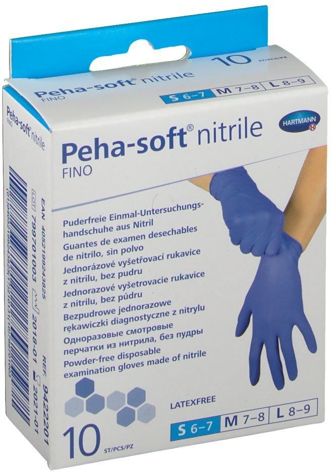 Peha-Soft nitrile fino Unt.Hands.unsteril pf S 10 St Handschuhe
