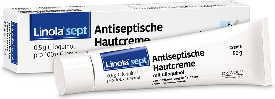 Linola sept Antiseptische Hautcreme mit Clioquinol