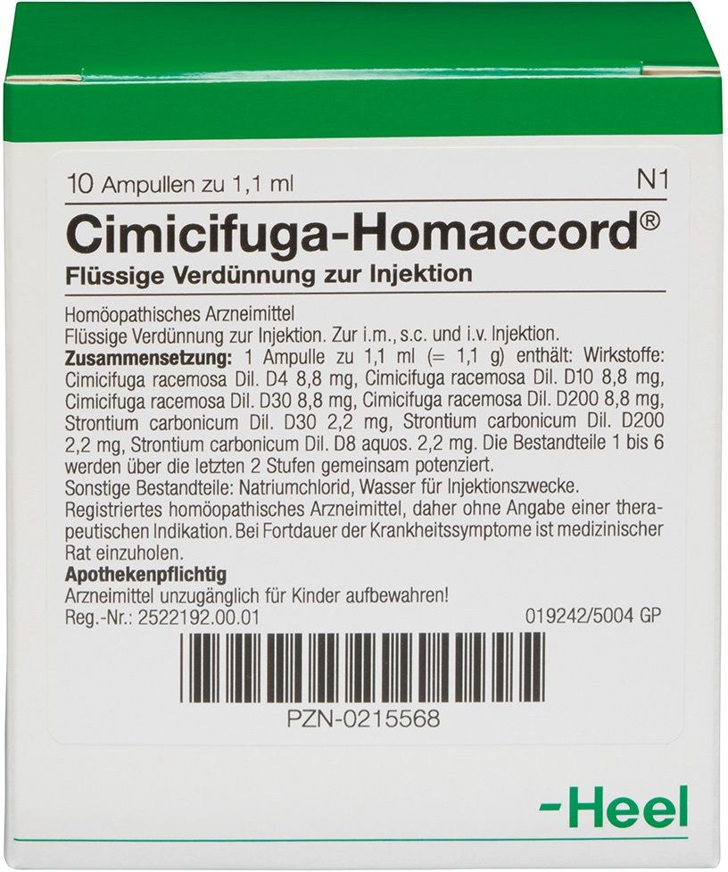 Cimicifuga Homaccord Ampullen 10 St