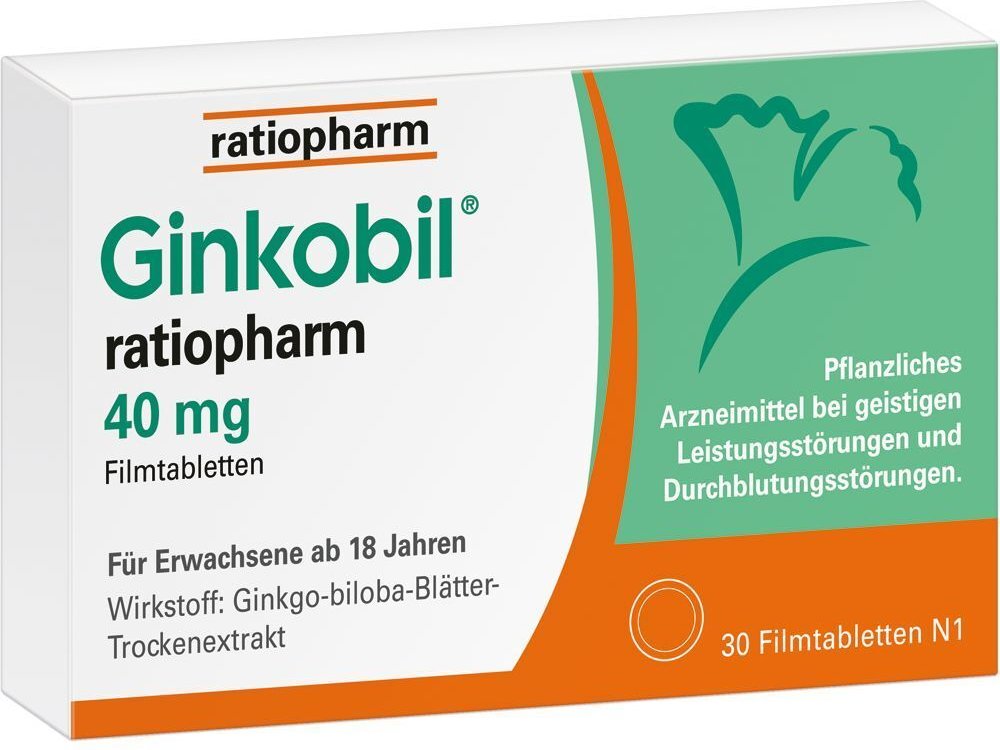 GINKOBIL-ratiopharm 40 mg Filmtabletten 30 St